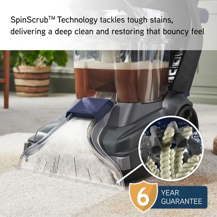 Refurbished Vax SpinScrub Power Plus Carpet Cleaner - Grey & Navy Blue