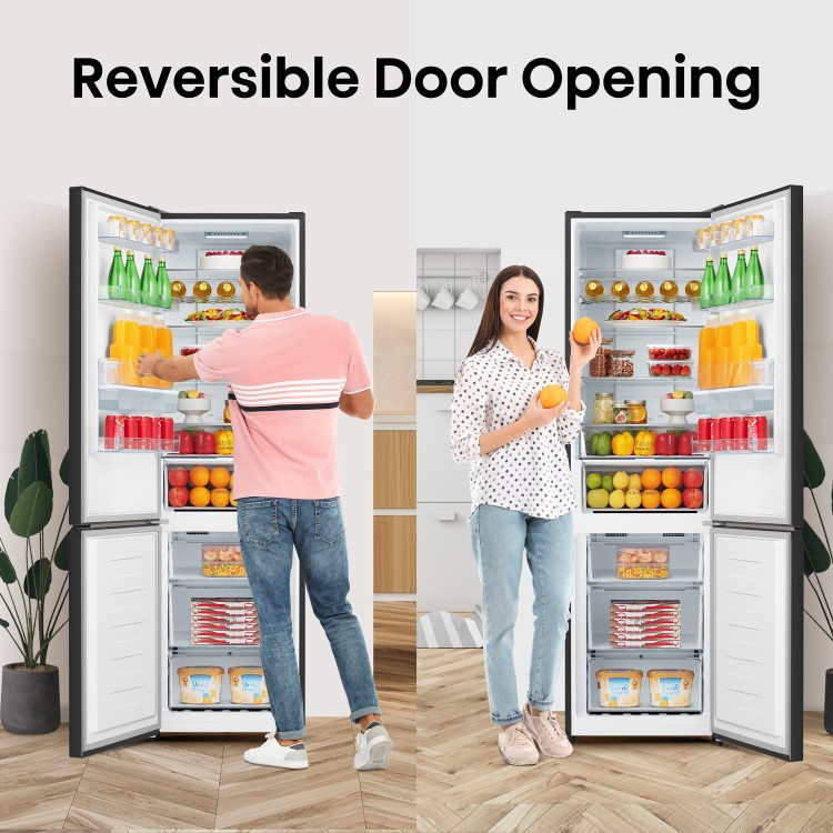 Hisense 336 Litre 60/40 Freestanding Fridge Freezer - Black