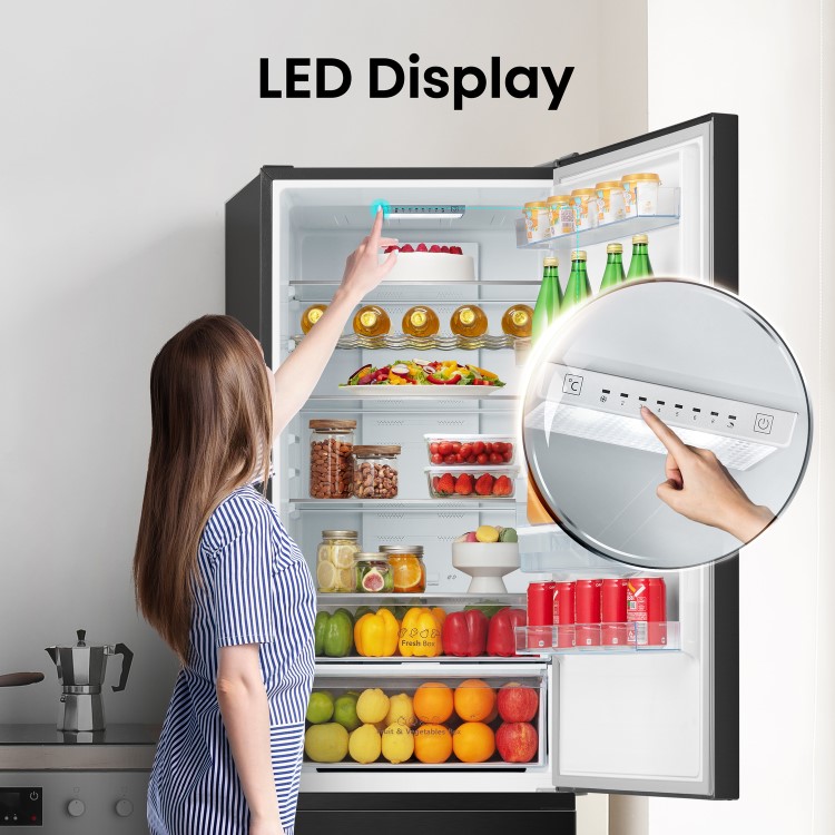 Hisense 336 Litre 60/40 Freestanding Fridge Freezer - Black