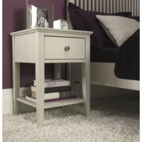 Bentley Designs Ashby 1 Drawer Nightstand In Cotton White 