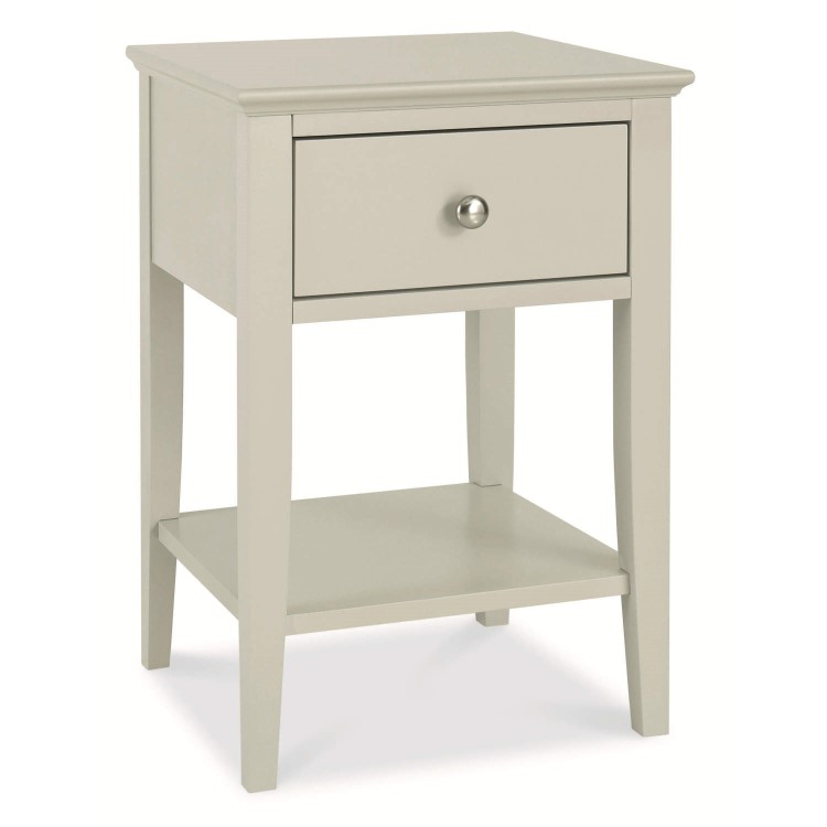 Bentley Designs Ashby 1 Drawer Nightstand In Cotton White 