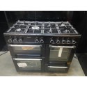 79027910/1/EQRANGE100GASBLACK Refurbished 100cm Quad Cavity Gas Range Cooker Black
