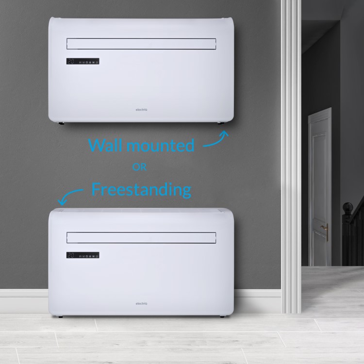 Refurbished electriQ iQool 12000 BTU Wall Mounted All-In-One Smart Air Conditioner with Heat Pump - No Outdoor Unit Needed