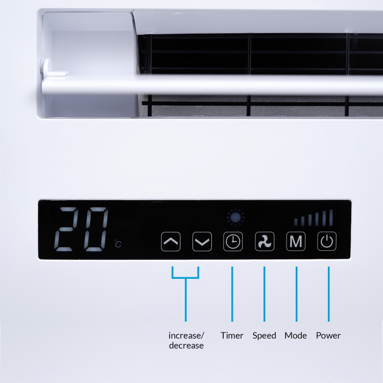 Refurbished electriQ iQool 12000 BTU Wall Mounted All-In-One Smart Air Conditioner with Heat Pump - No Outdoor Unit Needed