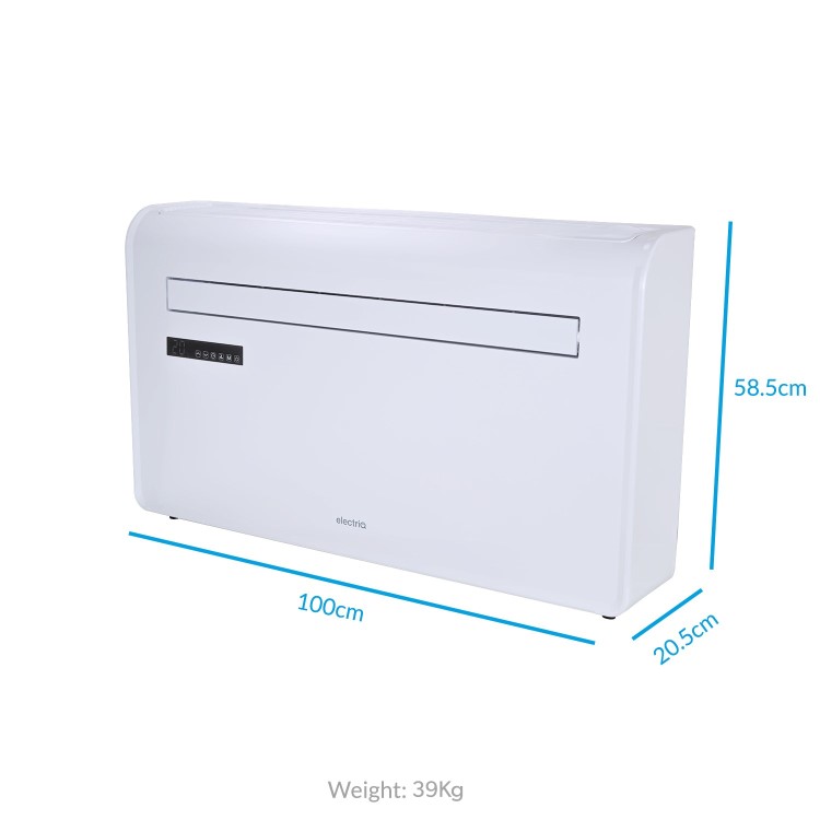 Refurbished electriQ iQool 12000 BTU Wall Mounted All-In-One Smart Air Conditioner with Heat Pump - No Outdoor Unit Needed