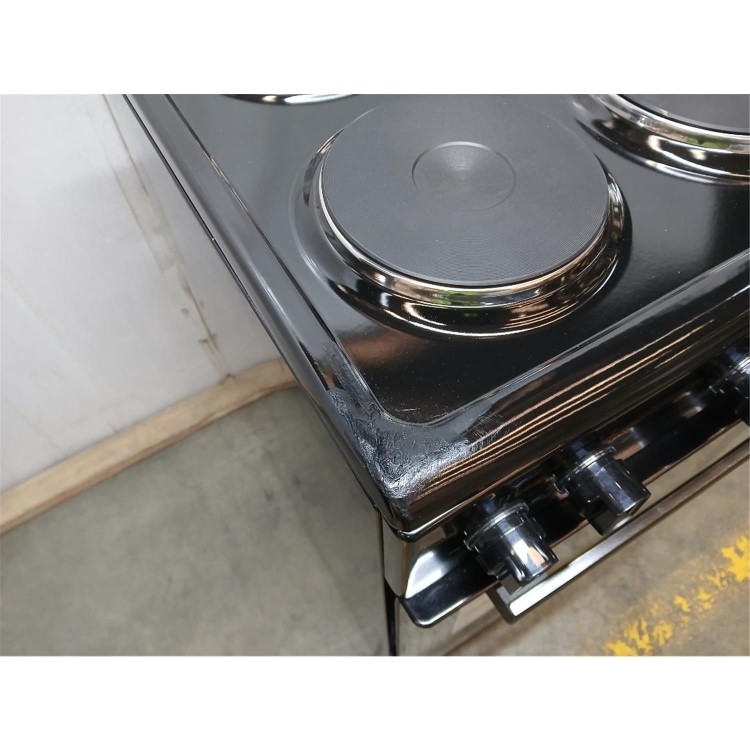 Refurbished electriQ 50cm Electric Cooker with Sealed Plate Hob - Black