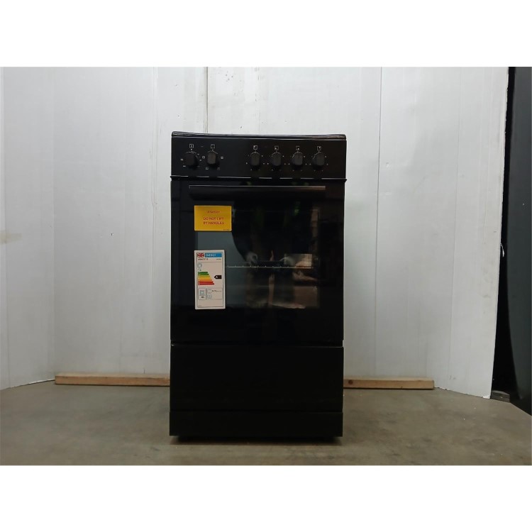 Refurbished electriQ 50cm Electric Cooker with Sealed Plate Hob - Black