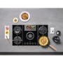 Refurbished Elica Nikolatesla Flame 88cm Gas Venting Hob with Built-In Extractor Fan - Black