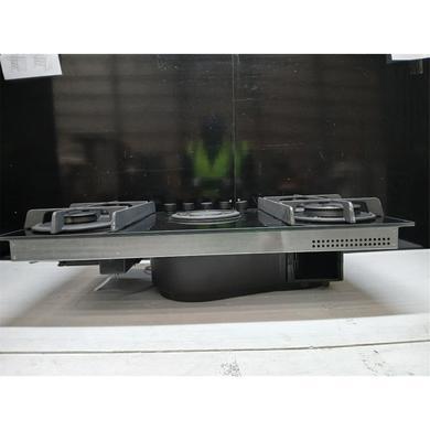 Refurbished Elica Nikolatesla Flame 88cm Gas Venting Hob with Built-In Extractor Fan - Black
