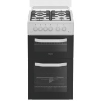 Refurbished Hotpoint 50cm Gas Cooker with Lid - White