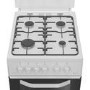 Refurbished Hotpoint 50cm Gas Cooker with Lid - White