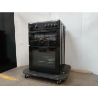 Refurbished Indesit 60cm Twin Cavity Gas Cooker - Black