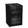 Refurbished Indesit 60cm Twin Cavity Gas Cooker - Black