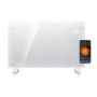 Refurbished electriQ 2500W Smart Designer Glass Panel Convection Heater - Wall Mountable & Bathroom Safe - White