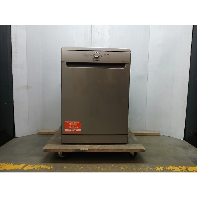 Refurbished Indesit 14 Place Freestanding Dishwasher, fast&clean, push&go, intensive program, eco, programme, Silver, E rated