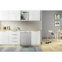 Refurbished Indesit 14 Place Freestanding Dishwasher, fast&clean, push&go, intensive program, eco, programme, Silver, E rated