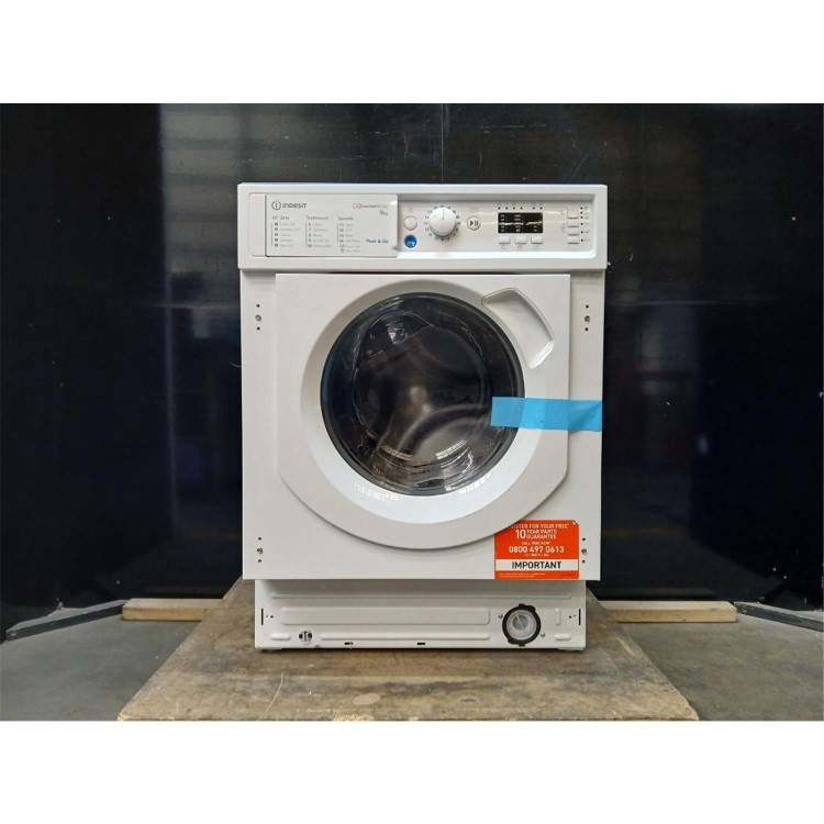 Refurbished Indesit Push & Go 9kg 1400rpm Integrated Washing Machine - White