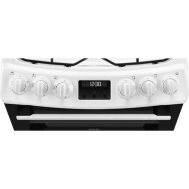 Refurbished AEG 55cm Gas Cooker with Lid - White