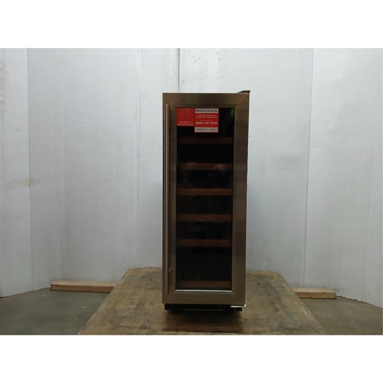 Refurbished CDA 19 Bottle Capacity Single Zone Freestanding 30cm Under Counter Wine Cooler - Stainless Steel