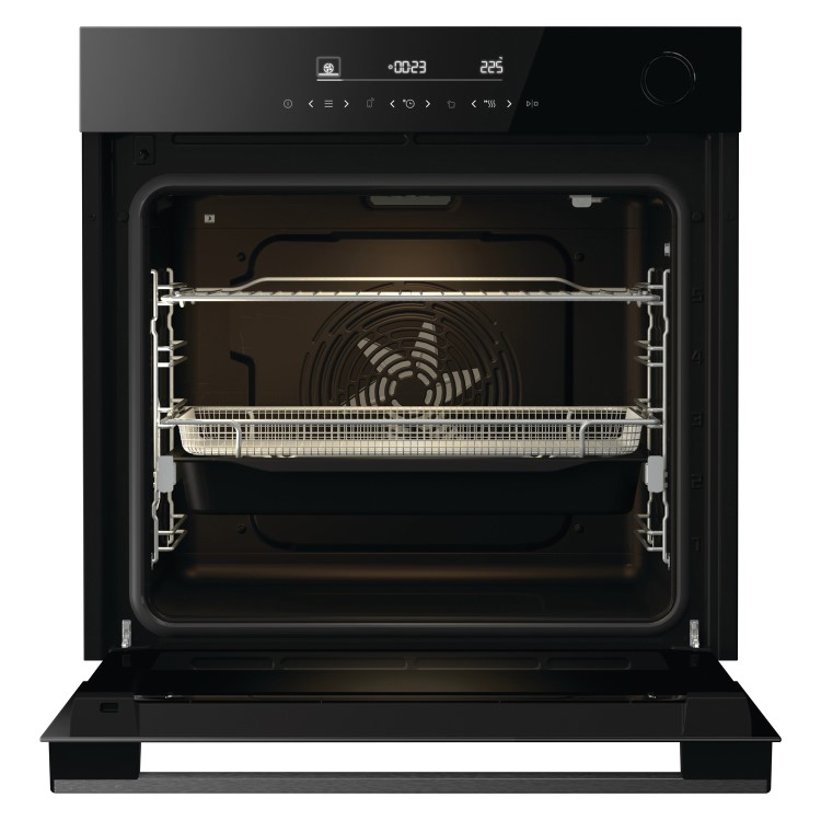 Refurbished Hisense Hi6 BlackLine BSA66346PDBGUK Built In Electric Pyrolytic Steam Add Plus Single Oven