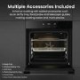 Refurbished Hisense Hi6 BlackLine BSA66346PDBGUK Built In Electric Pyrolytic Steam Add Plus Single Oven
