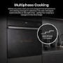 Refurbished Hisense Hi6 BlackLine BSA66346PDBGUK Built In Electric Pyrolytic Steam Add Plus Single Oven