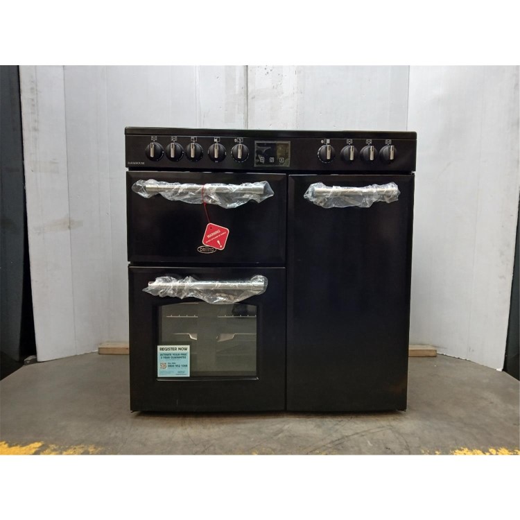 Refurbished Belling Farmhouse 90cm Dual Fuel Range Cooker - Black