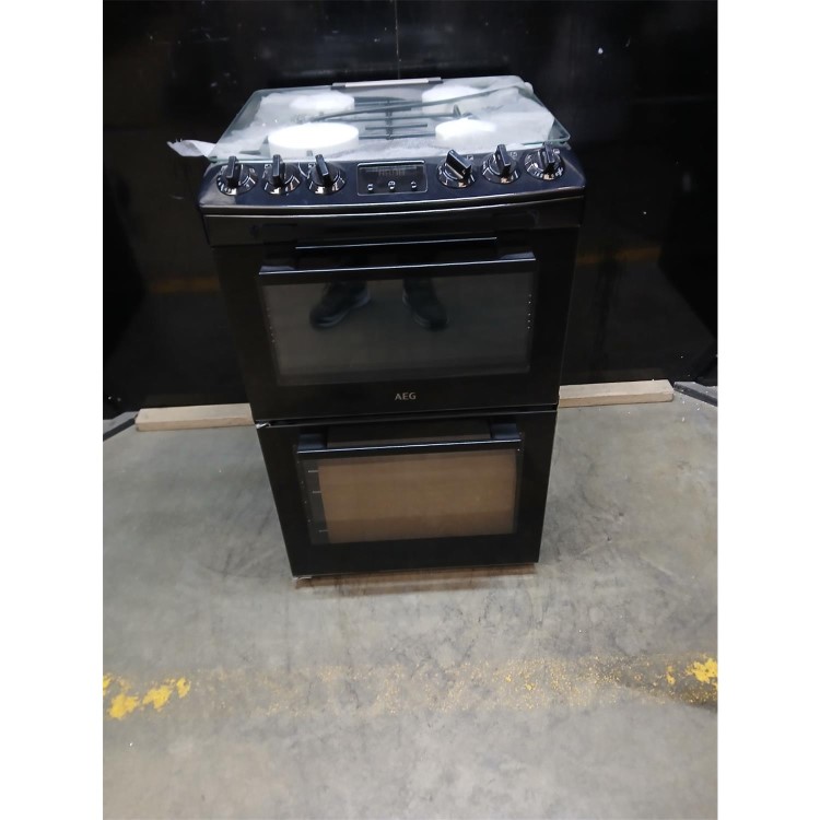Refurbished AEG CGX1130ACB 55cm Gas Cooker with Lid - Black