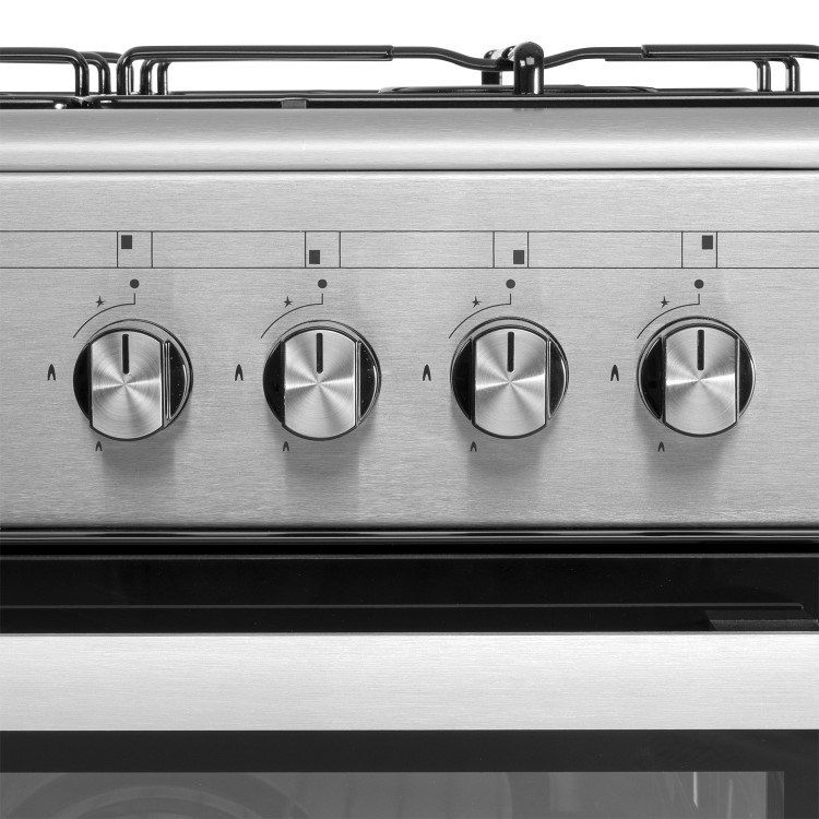 Refurbished electriQ 60cm Dual Fuel Single Oven Cooker - Stainless Steel