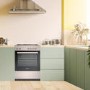 Refurbished electriQ 60cm Dual Fuel Single Oven Cooker - Stainless Steel