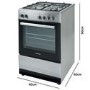 Refurbished electriQ 60cm Dual Fuel Single Oven Cooker - Stainless Steel