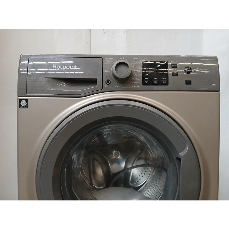 Refurbished Hotpoint NSWM946GGUK AntiStain 9kg 1400rpm Washing Machine - Graphite