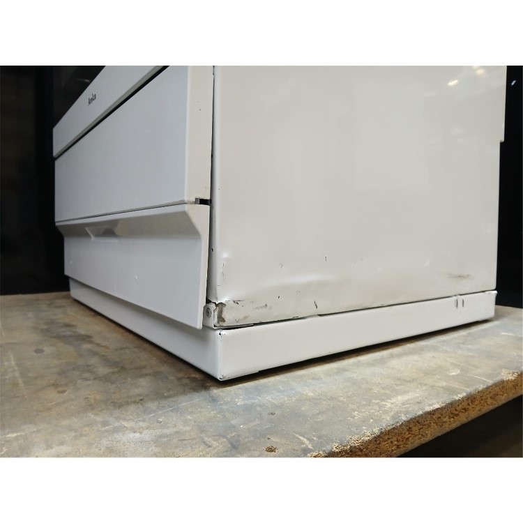 Refurbished Amica 60cm Single Fan Oven Electric Cooker With Ceramic Hob - White