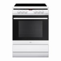 79096250/1/608CE2TAW Refurbished Amica 60cm Single Fan Oven Electric Cooker With Ceramic Hob - White
