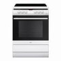 Refurbished Amica 60cm Single Fan Oven Electric Cooker With Ceramic Hob - White