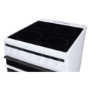 Refurbished Amica 60cm Single Fan Oven Electric Cooker With Ceramic Hob - White