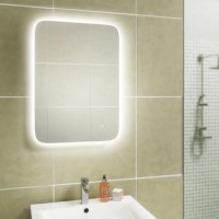 GRADE A1 - Rectangular LED Bathroom Mirror with Demister 500 x 700mm- HiB Ambience 50 