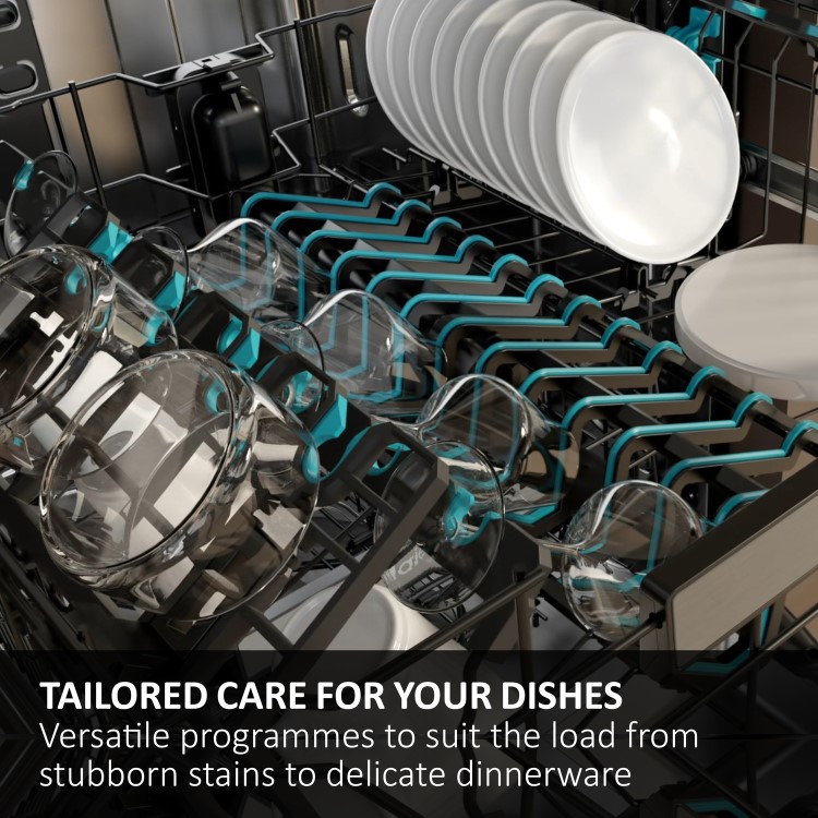 Refurbished Haier Washlens Plus Integrated Dishwasher - Smart Wi-Fi C-Rated Black control panel