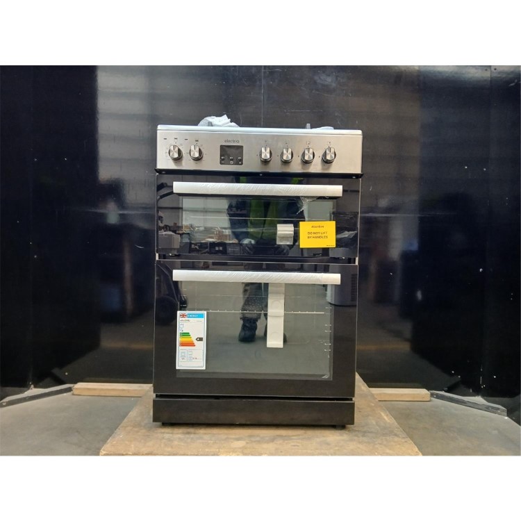 Refurbished electriQ 60cm Dual Fuel Cooker with Double Oven Stainless Steel