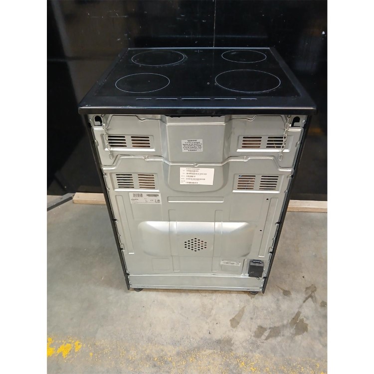 Refurbished ElectriQ 60cm Electric Twin Cavity Cooker With Ceramic Hob Black