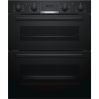 Refurbished Bosch NBS533BB0B Series 4 Built-Under Electric Double Oven - Black
