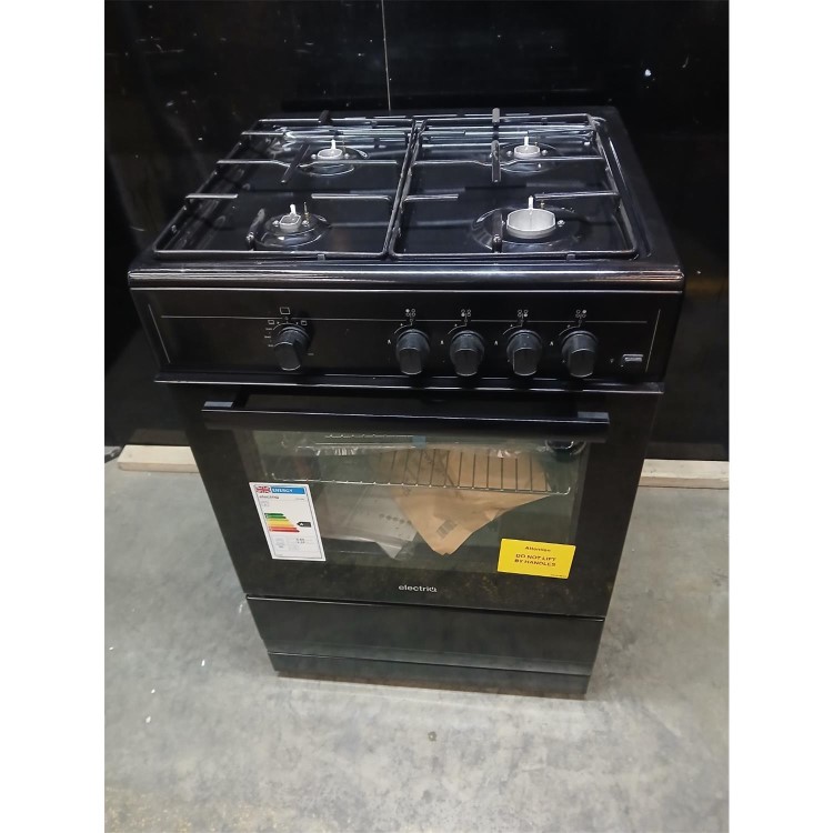 Refurbished electriQ 60cm single Cavity Gas Cooker Black