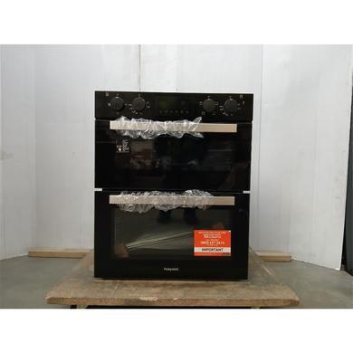 Refurbished Hotpoint DUH 10D B Built In Electric Fan Double Oven - Black