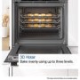 Refurbished Bosch Series 2 HHF113BA0B Electric Single Oven - Black