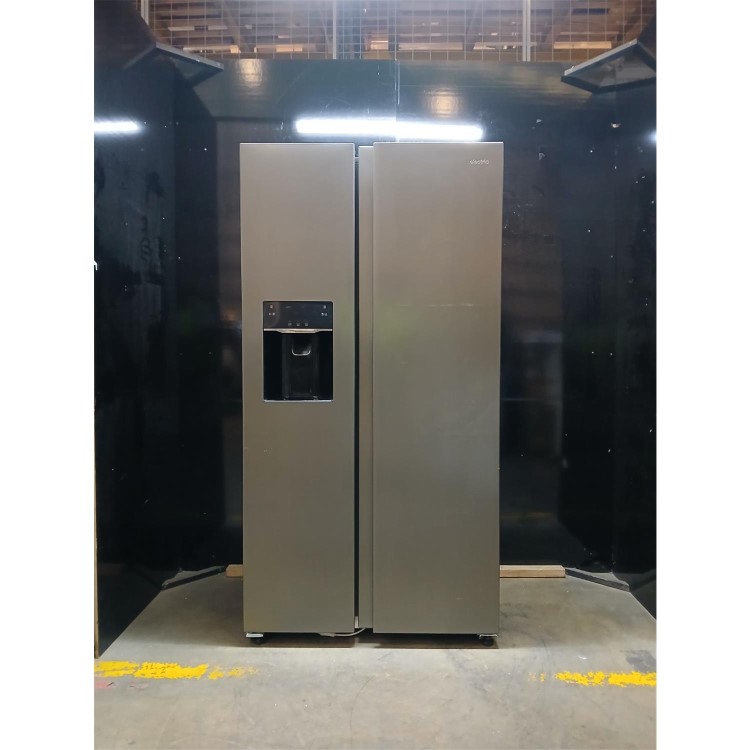 Refurbished electriQ 513 Litre Side-by-Side American Fridge Freezer – Stainless Steel