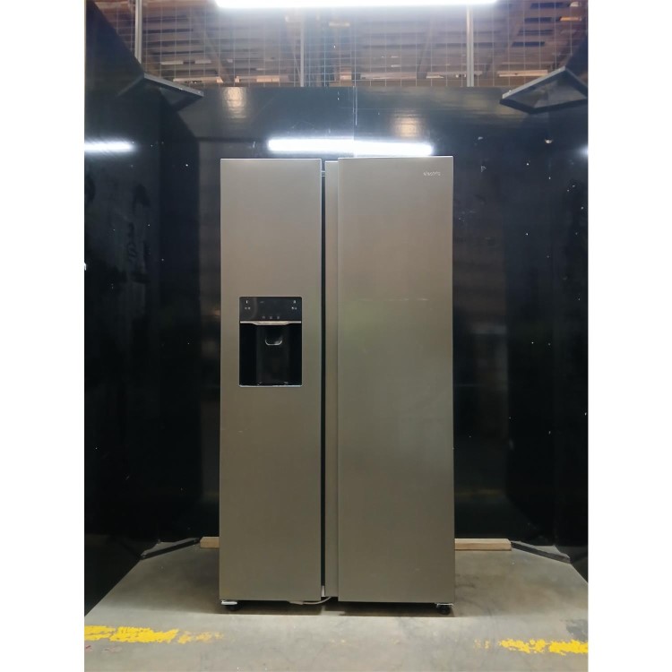 Refurbished electriQ 513 Litre Side-by-Side American Fridge Freezer – Stainless Steel