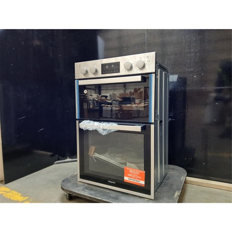 Refurbished Hotpoint DIH10DIX Built-In Electric Double Oven - Stainless Steel