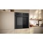 Refurbished Neff N50 B3ACE4AG3B Slide and Hide Electric Single Oven - Graphite