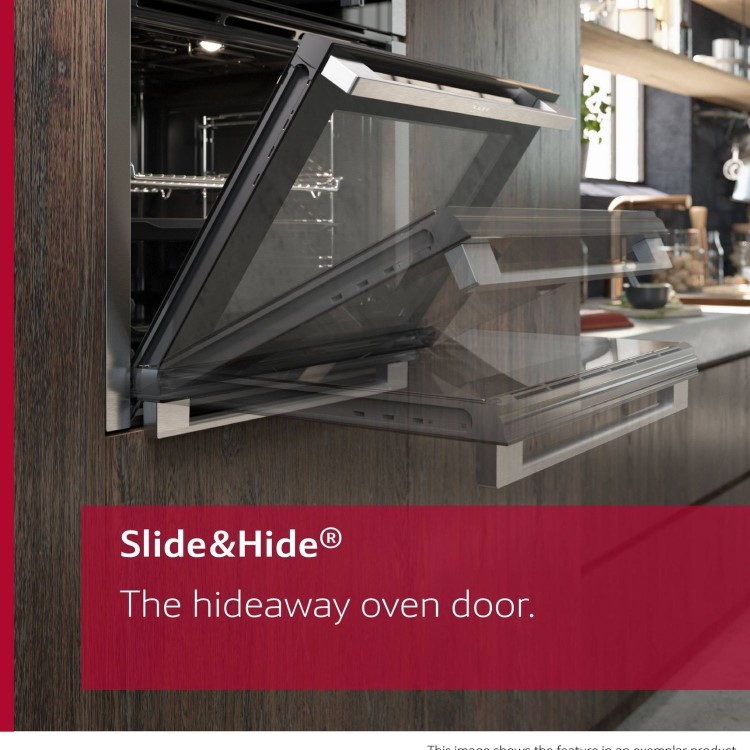 Refurbished Neff N50 B3ACE4AG3B Slide and Hide Electric Single Oven - Graphite