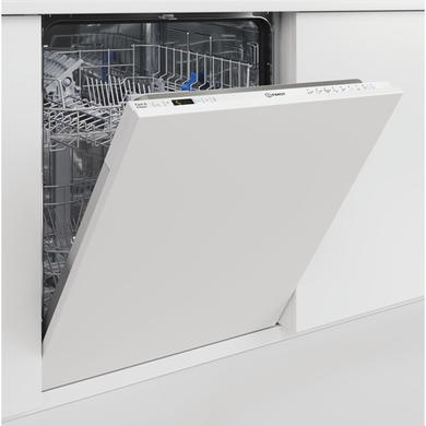 Refurbished Indesit Push&Go Integrated Dishwasher - White control panel